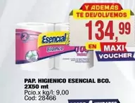Esencial - PAP. HIGIENICO ESENCIAL BCO.