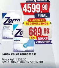 Zorro - POLVO ZORRO X 3 K