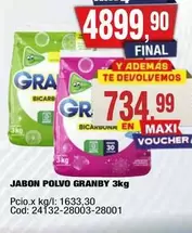 Granby - JABON POLVO 3kg