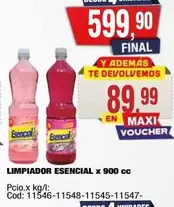 Esencial - LIMPIADOR ESENCIAL x 900 cc