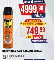 Raid - INSECTICIDA CAS.JAR. 360 cc