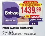 Babysec - PAÑAL PREM.HIPER