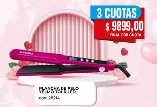 Yelmo - PLANCHA DE PELO TOUR.LED