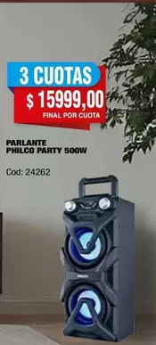 Philco - PARLANTE PHILCO PARTY 500W