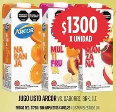 Arcor - JUGO LISTO VS. SABORES