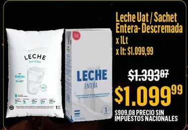Leche Uat/Sachet Entera-Descremada
