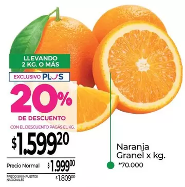 X$ - Naranja Granel