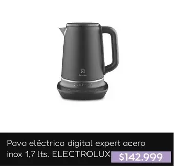 Electrolux - Pava eléctrica digital expert acero inox 1,7 lts.