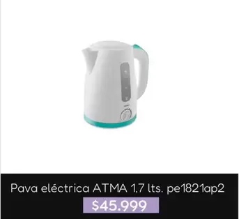 Atma - Pava eléctrica ATMA 1.7 Lts. pe1821ap2