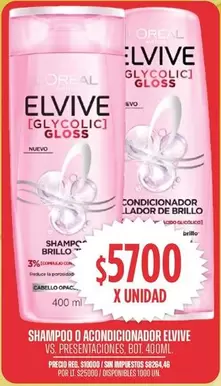 Elvive - SHAMPOO O ACONDICIONADOR ELVIVE