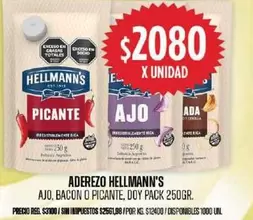 Hellmann's - AJO, BACON O PICANTE, DOY PACK