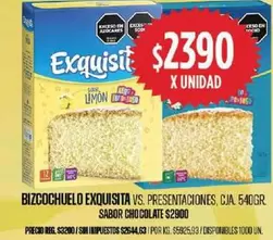 Exquisita - BIZCOCHUELO