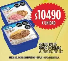 Arcor - HELADO BALDE 3 CREMAS VS. SABORES