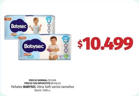 Babysec - Ultra Soft varios tamaños