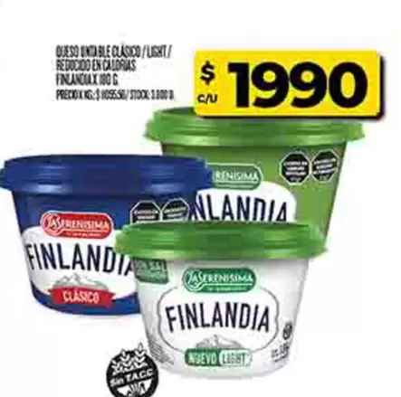 Finlandia - UNTABLE CLÁSICO/LIGHT/REDUCIDO EN CALORIAS