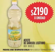 X$ - ACEITE DE GIRASOL LEGÍTIMO