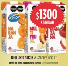 Arcor - JUGO LISTO VS. SABORES