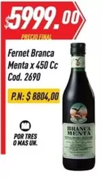 Fernet Branca - Menta x 450 Cc Cod. 2690