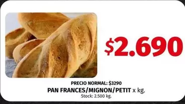 X$ - PAN FRANCES/MIGNON/PETIT x kg.