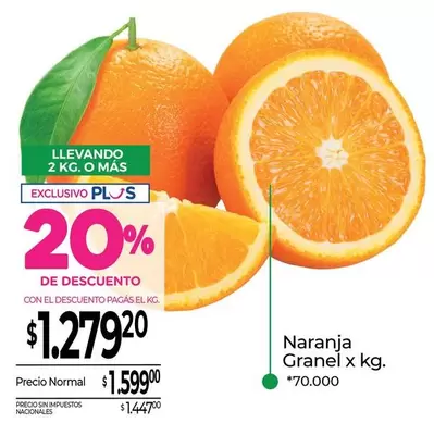 X$ - Naranja Granel
