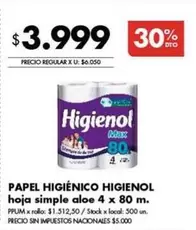 Higienol - PAPEL HIGIÉNICO