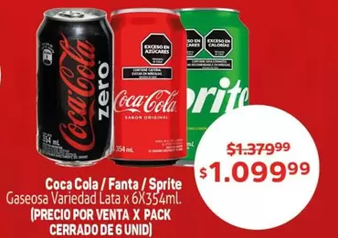 Coca cola - Cola / Fanta / Sprite