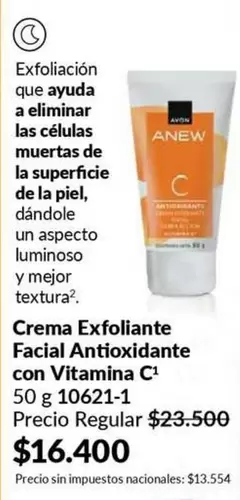 Anew - Crema Exfoliante Facial Antioxidante con Vitamina C