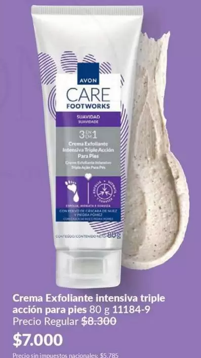 Avon - Crema Exfoliante intensiva triple acción para ples 80 g 11184-9