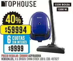 Origen - ASPIRADORA VCB32A13S