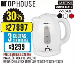 Origen - PAVA ELECTRICA HHB1793