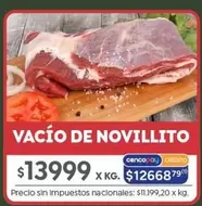 X$ - VACÍO DE NOVILLITO