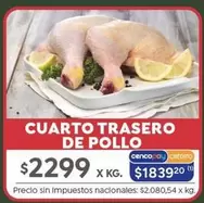 X$ - CUARTO TRASERO DE POLLO