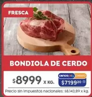 X$ - BONDIOLA DE CERDO