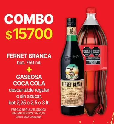 Coca cola - Fernet Branca + Coca Cola