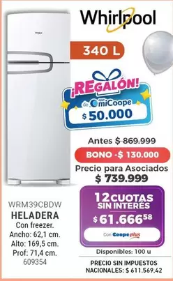 Whirlpool - HELADERA