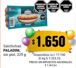 Paladini - Salchichas