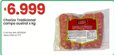 campo austral - Chorizo Tradicional