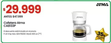 Atma - Cafetera CA8133P
