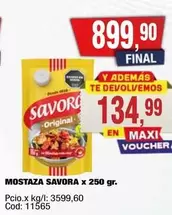 Savora - MOSTAZA x 250 gr.