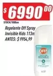 Off - Repelente Spray Invisible Kids 113m