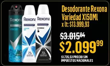 Rexona - Desodorante Variedad X150ML