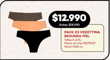 XL - PACK X3 VEDETTINA