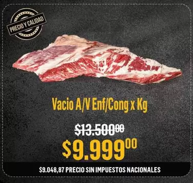 X$ - Vacio A/V Enf/Cong x Kg