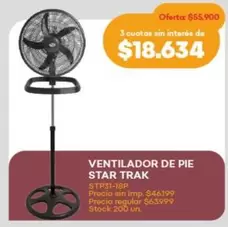 Star - STAR TRAK VENTILADOR DE PIE