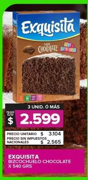 Exquisita - Bizcochuelo Chocolate
