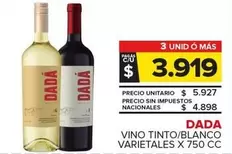 Dada - Vino Tinto/Blanco Varietales 