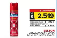 Selton - Mata Moscas Y Mosq Rojo Acc Inst