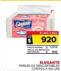 Elegante - Pañuelos Descartables Cortos