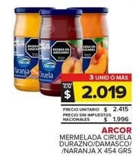 Arcor - Mermelada Ciruela Durazno/Damasco/Naranja