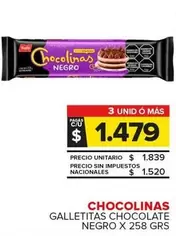 Chocolinas - Galletitas Chocolate Negro